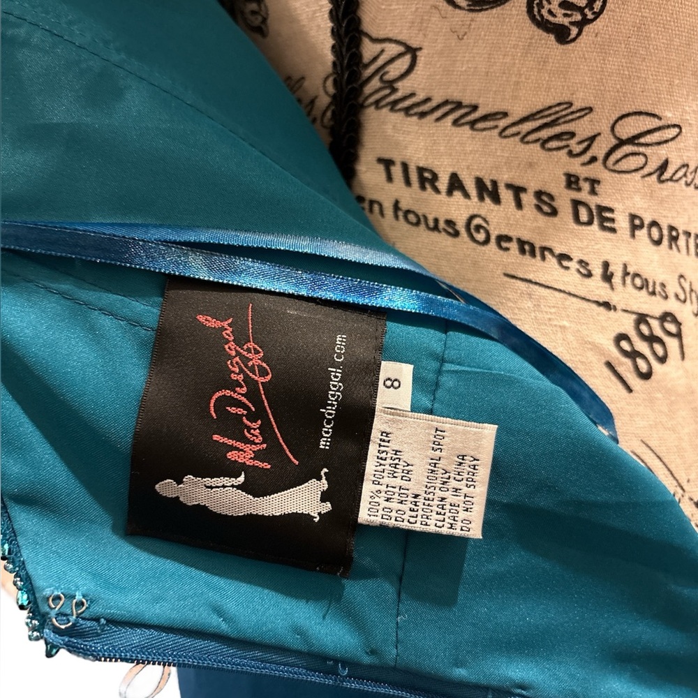 NWT Mac Duggal Formal Gown- Peacock - Picture 6 of 7